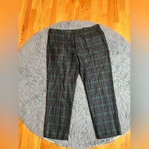 Brooks Brothers Regent Black Tartan Print Merino Wool Pants Size 40